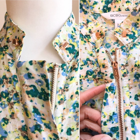 Beautiful BCBGeneration zip up hi lo blouse - Picture 7 of 8